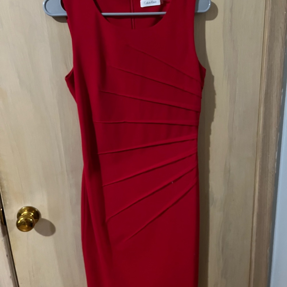 Calvin Klein Red Dress, size 2